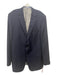 Hart Schaffner & Marx Navy Wool Solid 2 Button Men's Blazer 46L