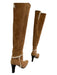 Ralph Lauren Shoe Size Est. 7 Brown Cotton Pointed Toe Stacked Heel Boots Brown / Est. 7