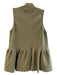 By Anthropologie Size L Olive Green Viscose Blend Mock Neck Sleeveless Flare Top Olive Green / L