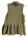 By Anthropologie Size L Olive Green Viscose Blend Mock Neck Sleeveless Flare Top Olive Green / L