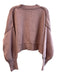 Free People Size M Mauve Cotton Blend Crew Neck Long Sleeve Ribbed Sweater Mauve / M