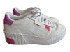 Puma Shoe Size 8.5 White, pink & purple Leather Platform Sneaker Lace Up Shoes White, pink & purple / 8.5