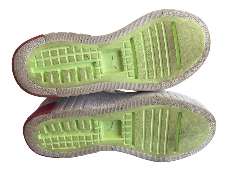 Puma Shoe Size 8.5 White, pink & purple Leather Platform Sneaker Lace Up Shoes White, pink & purple / 8.5