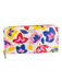 Kate Spade White & Multi Leather All Over Print Floral Zip Around Wallets White & Multi