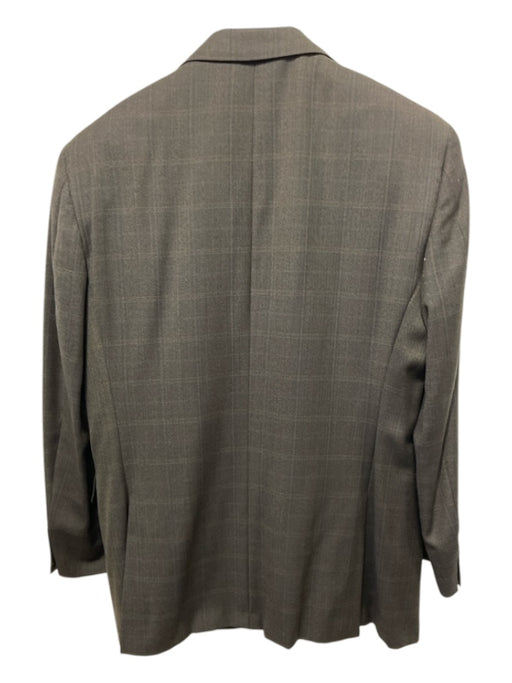 Burberry Brown Wool Blend Plaid 2 Button Men's Blazer 40s