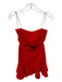 White Fox Size XS Red Polyester Spaghetti Strap Keyhole Front Dress Red / XS