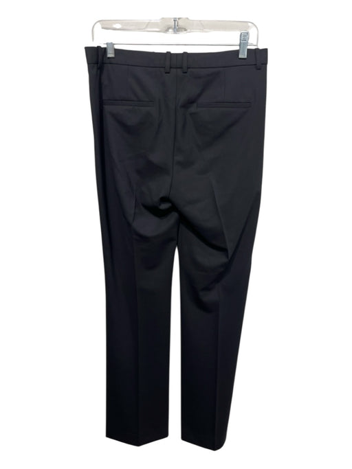 Theory Size 6 Black Wool Blend Woven zip & hook closure Mid Rise Straight Pants Black / 6