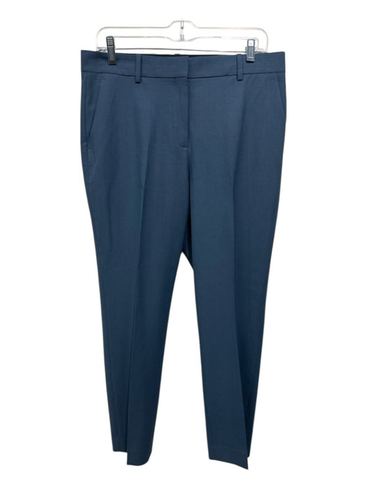 Theory Size 8 Light Blue Wool Blend Woven zip & hook closure Mid Rise Pants Light Blue / 8