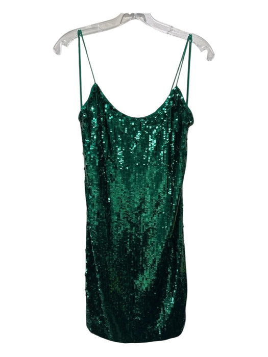 Alice + Olivia Size 6 Kelly Green Nylon Blend Spaghetti Strap Back Zip Dress Kelly Green / 6
