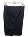 Theory Size 2 Black Virgin Wool Woven Back Zip Pencil Knee Skirt Black / 2