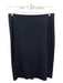 Theory Size 2 Black Virgin Wool Woven Back Zip Pencil Knee Skirt Black / 2