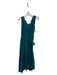 Vince Size XS Green Viscose Blend V Back Wrap Sleeveless Midi Dress Green / XS