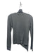 Theory Size P Gray Cotton Round Neck Long Sleeve Gathered Detail Top Gray / P