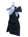 Zara Size S Black Polyester Blend One Shoulder Sleeveless Knot Side Twist Dress Black / S
