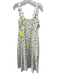 J Crew Size 8 White, Yellow, Green Print Cotton Sleeveless Floral Midi Dress White, Yellow, Green Print / 8