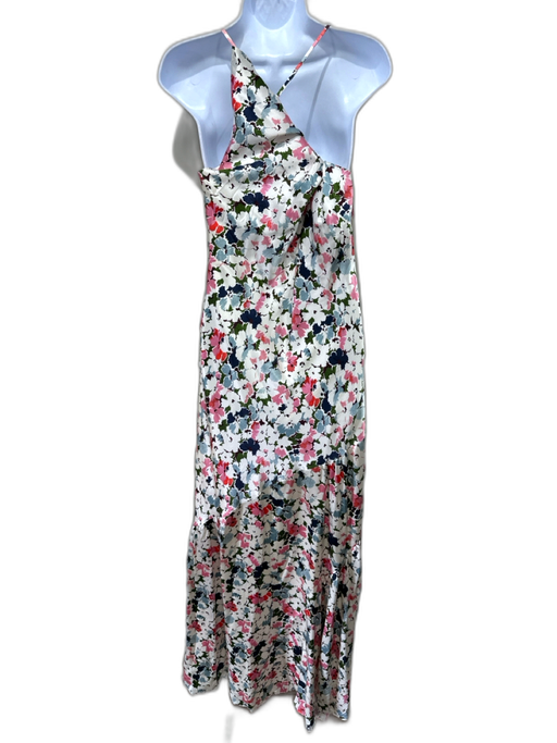 Cinq a Sept Size 8 Blue, Pink, Green Silk Spaghetti Strap Floral Cowl neck Dress Blue, Pink, Green / 8
