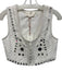 Love Shack Fancy Size 00 White Linen Blend Sleeveless Mirror Sequins Top White / 00