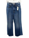 Mother Size 23 Mixed Blues Cotton Denim Button Fly Paneled High Rise Jeans Mixed Blues / 23