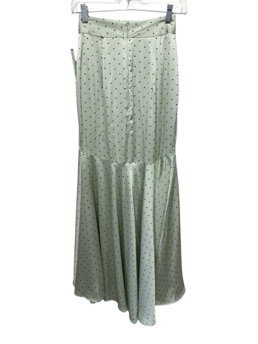 Vita Grace Size XS Matcha Green & Black Polyester Long Balloon Sleeve Skirt Set Matcha Green & Black / XS