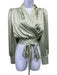 Vita Grace Size XS Matcha Green & Black Polyester Long Balloon Sleeve Skirt Set Matcha Green & Black / XS