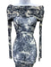 Superdown Size XXS Navy & Cream Polyester Mesh Trees & Animals Long Sleeve Dress Navy & Cream / XXS