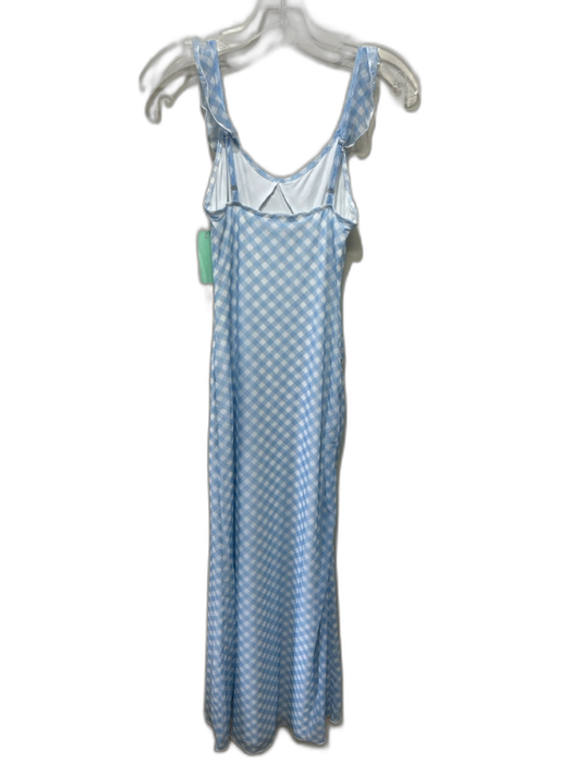 More To Come Size XXS Light blue & white Polyester Blend Sleeveless Dress Light blue & white / XXS