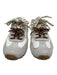 Sam Edelman Shoe Size 7 White & Gray suede & polyester Double Laces Heels White & Gray / 7