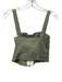 Good American Size XS Green Tencel Blend Hook Closure Sleeveless Top Green / XS