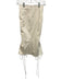 Camila Coelho Size XXS Cream Cotton Blend Lace Up Detail Zip Back Mini Dress Cream / XXS