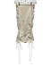 Camila Coelho Size XXS Cream Cotton Blend Lace Up Detail Zip Back Mini Dress Cream / XXS