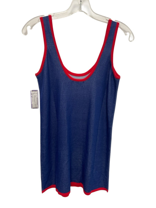 Show Me Your Mumu Size XS Navy & Red Viscose Blend Printed Sleeveless Dress Navy & Red / XS