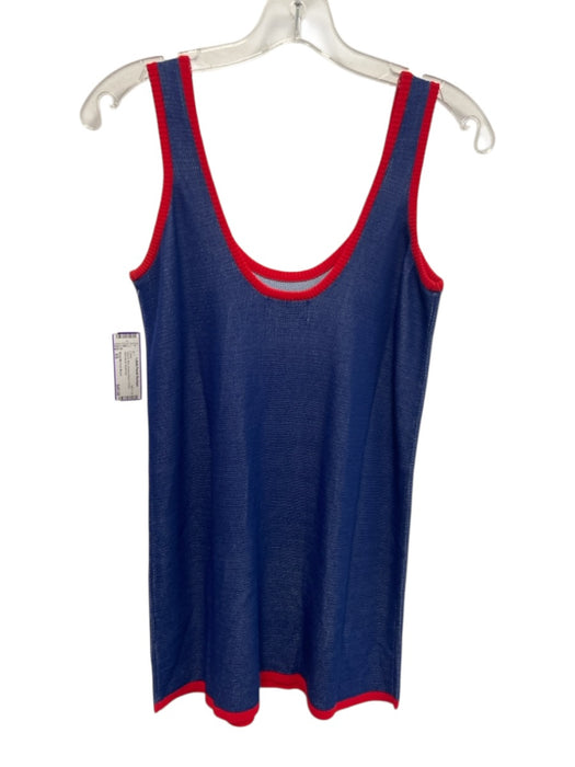 Show Me Your Mumu Size XS Navy & Red Viscose Blend Printed Sleeveless Dress Navy & Red / XS