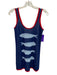 Show Me Your Mumu Size XS Navy & Red Viscose Blend Printed Sleeveless Dress Navy & Red / XS