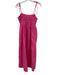 Beach Riot Size XS Pink Cotton Blend Square Neck Tie Shoulder Solid Maxi Dress Pink / XS