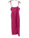 Beach Riot Size XS Pink Cotton Blend Square Neck Tie Shoulder Solid Maxi Dress Pink / XS