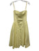 Oh Pretty Size XS Pastel Yellow Cotton Blend Adjustable Strap Corset Midi Dress Pastel Yellow / XS