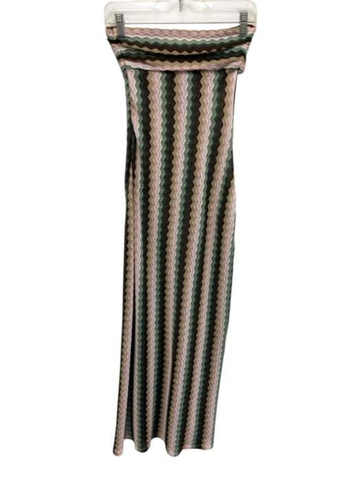 Lovers and Friends Size XXS Green, Pink & Multi Poly Blend Zig Zag Maxi Dress Green, Pink & Multi / XXS