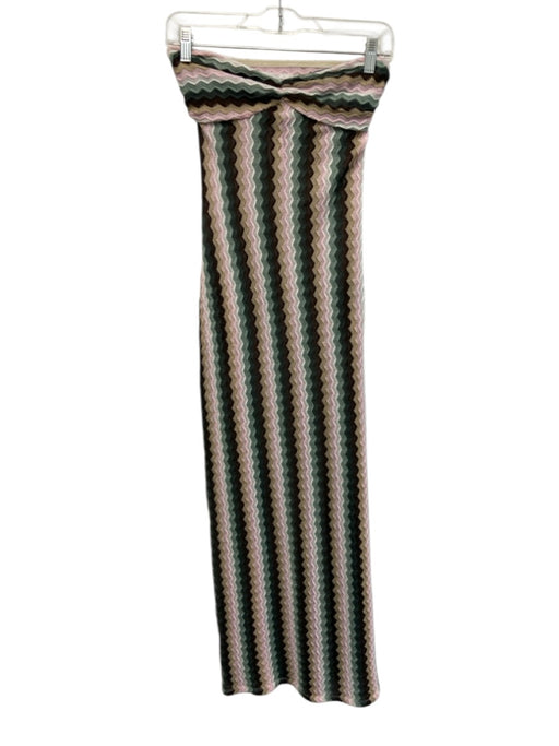 Lovers and Friends Size XXS Green, Pink & Multi Poly Blend Zig Zag Maxi Dress Green, Pink & Multi / XXS