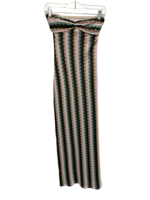 Lovers and Friends Size XXS Green, Pink & Multi Poly Blend Zig Zag Maxi Dress Green, Pink & Multi / XXS