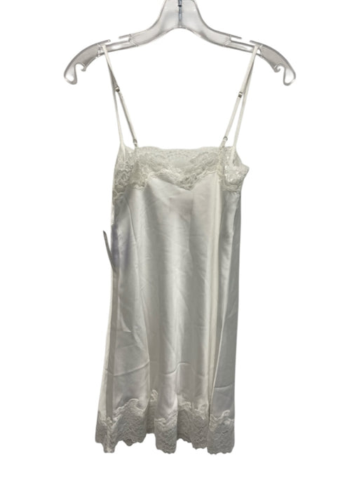 Show Me Your Mumu Size XXS White Nylon Blend Lace Trim Mini Bow Applique Dress White / XXS