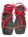 Flowze Shoe Size 36 Black & Red Manmade Material Rope Open Toe Tie Around Shoes Black & Red / 36