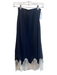 Wilfred Size 2 Navy & white Triacetate Elastic Waist Lace Trim Maxi Skirt Navy & white / 2