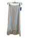 Wilfred Size 2 Cream Triacetate Elastic Waist Lace Trim Maxi Below knee Skirt Cream / 2
