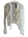 Tularosa Size S White No Fabric Tag Long Sleeve Lace Eye Hooks Ruffled Hem Top White / S