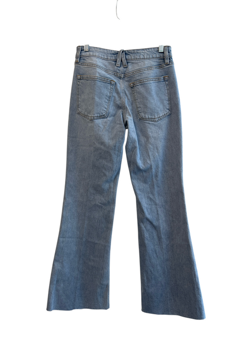 Good American Size 24 Light Wash Cotton Button Fly Low Rise 5 Pocket Flare Jeans Light Wash / 24