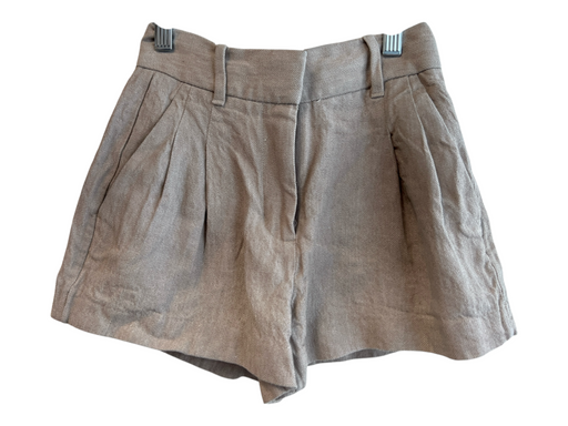 Aritzia Size 00 Beige Linen Blend High Rise Above Knee Pockets Zip Fly Shorts Beige / 00