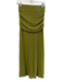 Hello Molly Size 2 Green Polyester Back Zip Gathered Side Maxi Back Slit Skirt Green / 2