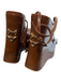 Naked Wolfe Shoe Size 37 Brown Leather & Manmade open toe vinyl accent Shoes Brown / 37