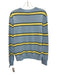 CAARA Size XS Blue, Yellow, Green Cotton Ribbed Trim Stripe Crewneck Sweater Blue, Yellow, Green / XS