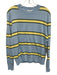CAARA Size XS Blue, Yellow, Green Cotton Ribbed Trim Stripe Crewneck Sweater Blue, Yellow, Green / XS